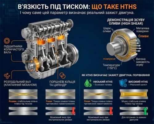 В'язкість під тиском: що таке HTHS і чому саме цей параметр визначає реальний захист двигуна