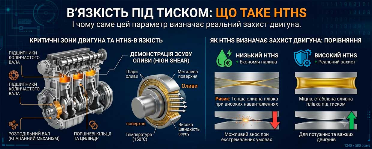 : В’язкість під тиском: що таке HTHS і чому саме цей параметр визначає реальний захист двигуна